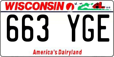 WI license plate 663YGE