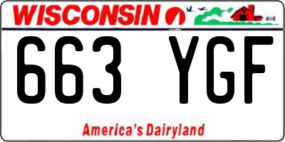 WI license plate 663YGF