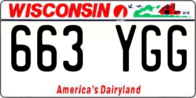 WI license plate 663YGG