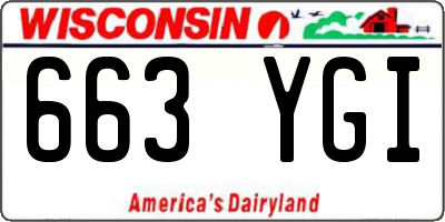 WI license plate 663YGI