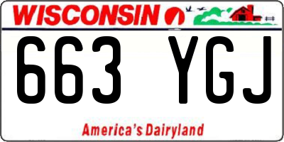WI license plate 663YGJ