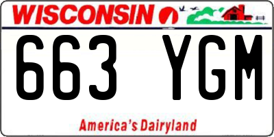 WI license plate 663YGM