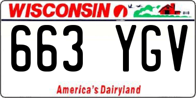WI license plate 663YGV