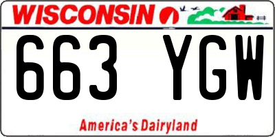 WI license plate 663YGW