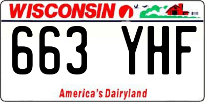 WI license plate 663YHF