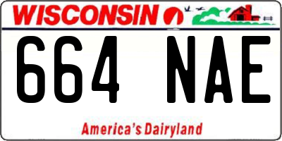 WI license plate 664NAE