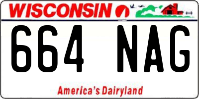 WI license plate 664NAG