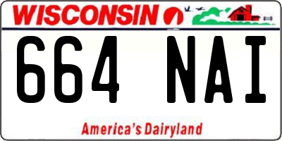 WI license plate 664NAI