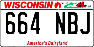 WI license plate 664NBJ