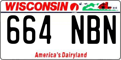WI license plate 664NBN