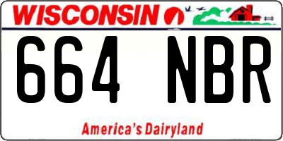 WI license plate 664NBR