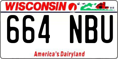 WI license plate 664NBU