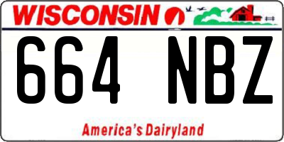 WI license plate 664NBZ