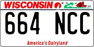 WI license plate 664NCC