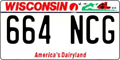 WI license plate 664NCG