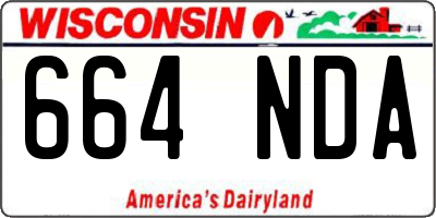 WI license plate 664NDA