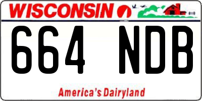 WI license plate 664NDB