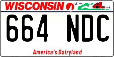 WI license plate 664NDC