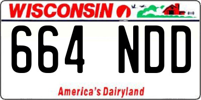 WI license plate 664NDD