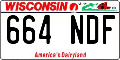 WI license plate 664NDF
