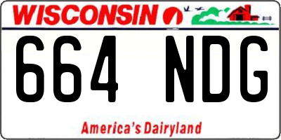 WI license plate 664NDG