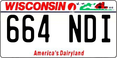 WI license plate 664NDI