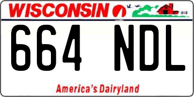 WI license plate 664NDL