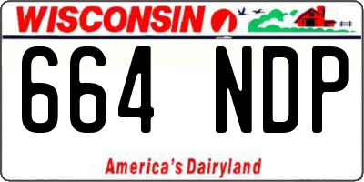 WI license plate 664NDP