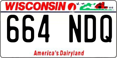 WI license plate 664NDQ