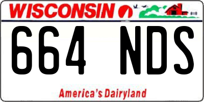 WI license plate 664NDS