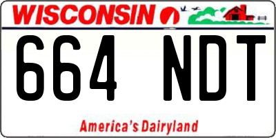 WI license plate 664NDT