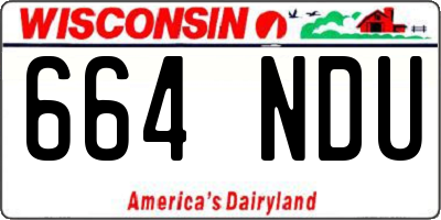 WI license plate 664NDU