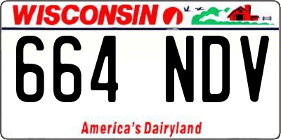 WI license plate 664NDV