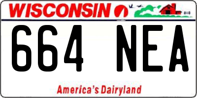 WI license plate 664NEA