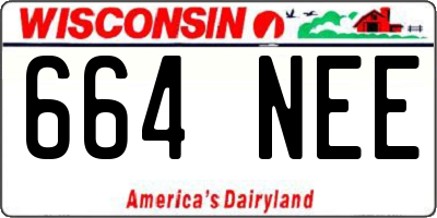 WI license plate 664NEE