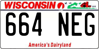 WI license plate 664NEG