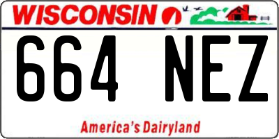 WI license plate 664NEZ
