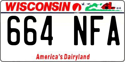 WI license plate 664NFA