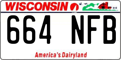 WI license plate 664NFB