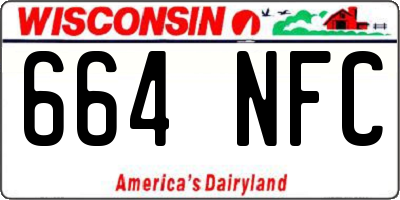 WI license plate 664NFC