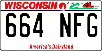 WI license plate 664NFG