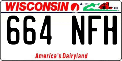 WI license plate 664NFH