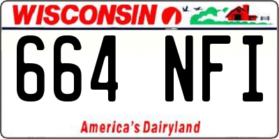 WI license plate 664NFI