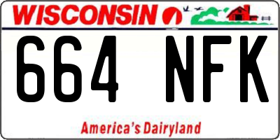 WI license plate 664NFK