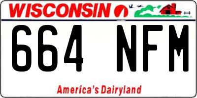 WI license plate 664NFM
