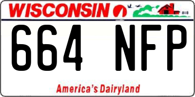 WI license plate 664NFP