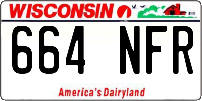 WI license plate 664NFR