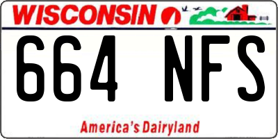 WI license plate 664NFS