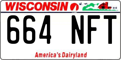 WI license plate 664NFT