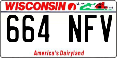 WI license plate 664NFV